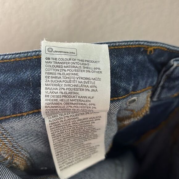 H&M Blue Ultra High Waist Ankle Skinny Curvy‎ Jeggings Women's Size 4 - Picture 8 of 9